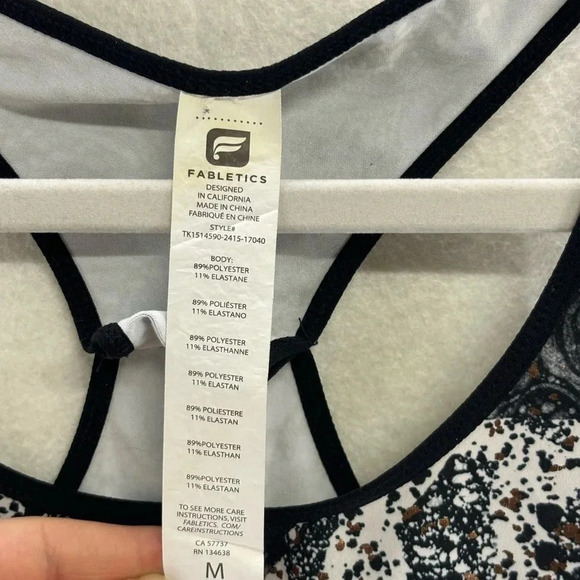 Fabletics Eiffel Tank Women‎ Medium Gilded Granite Scoop Neck Racerback - Picture 6 of 7